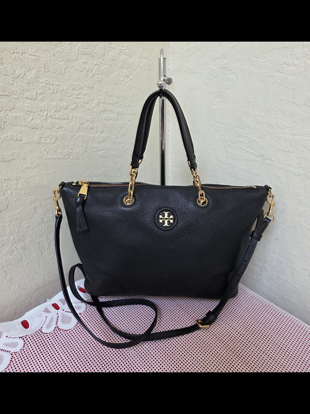 Tory Burch Handbag With Long Handle Small Tote Bag